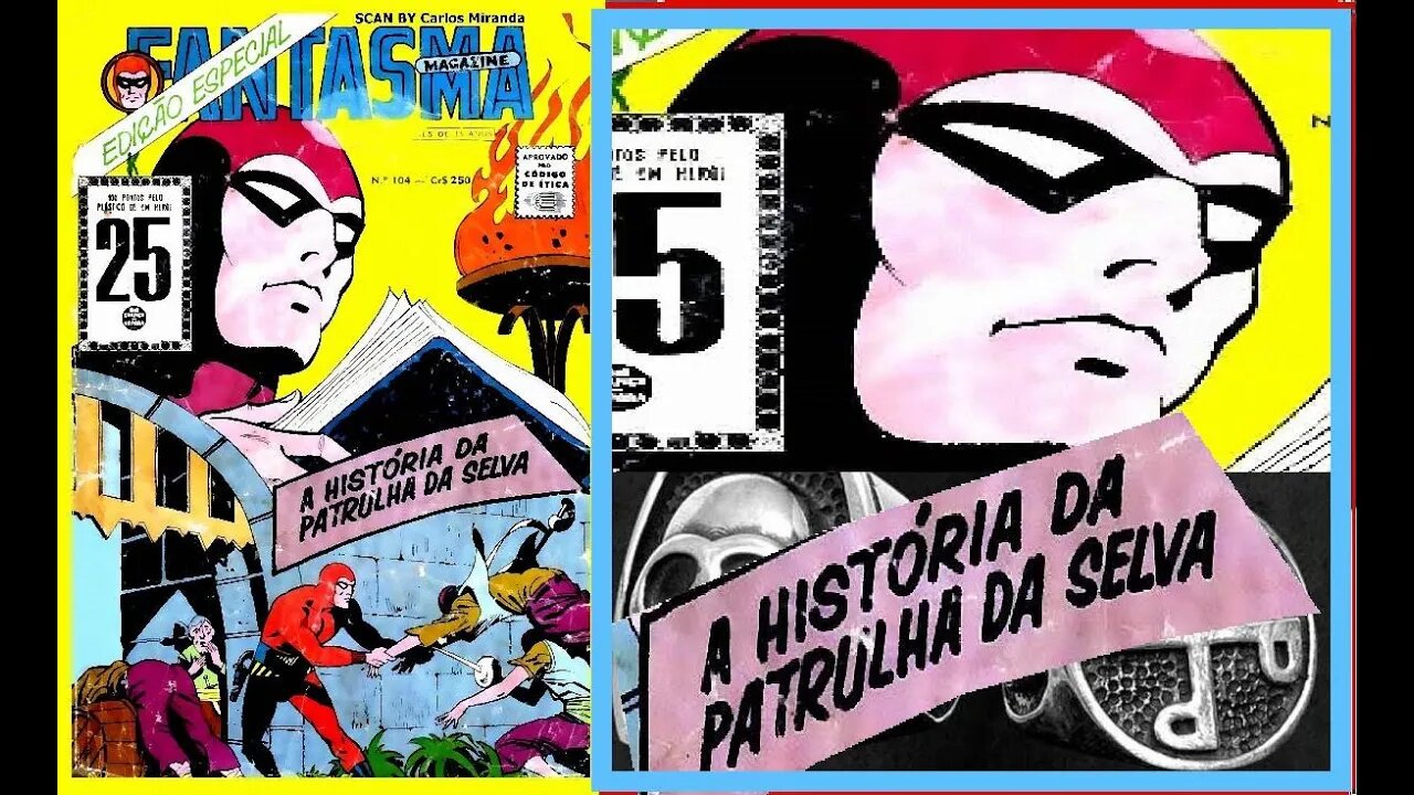 O FANTASMA 104 EM A HISTORIA DA PATRULIA DA SELVA EM O TESTE #museudogibi #gibi #quadrinhos