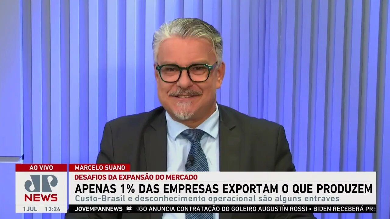 Apenas 1% das empresas brasileiras exportam o que produzem para o exterior; Suano analisa