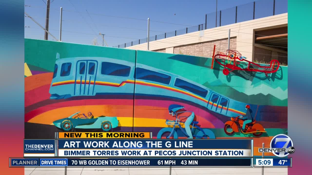 Art work along the G Line