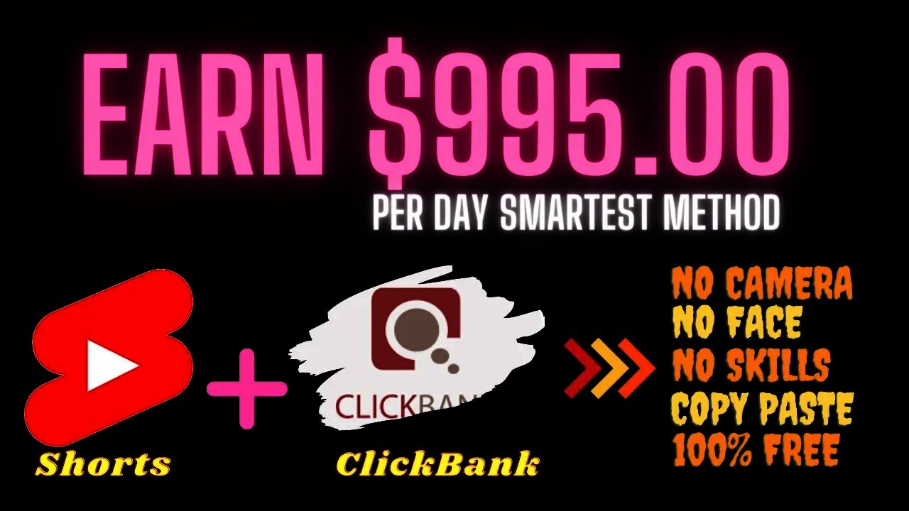 MAKE FAST $995 00 Using YouTube Shorts And ClickBank, Affiliate Marketing, YouTube Shorts