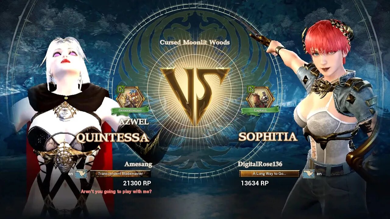 Quintessa (Amesang) VS Sophitia (DigitalRose136) (SoulCalibur™ VI: Online)