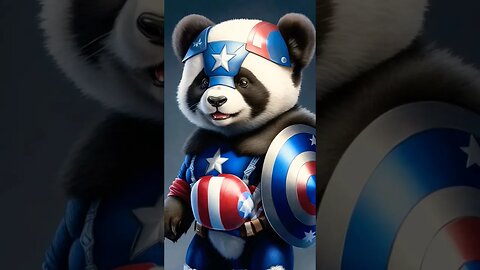 Captain America as a Cute Panda #shorts