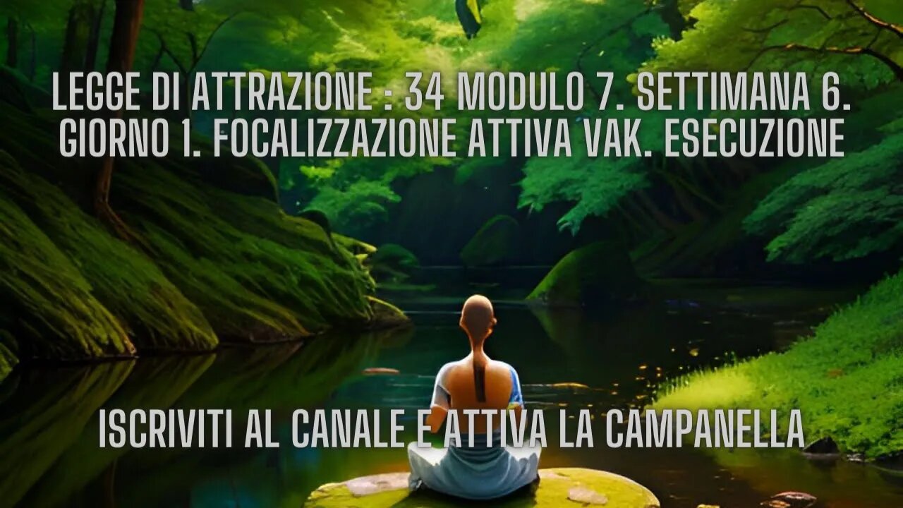 LEGGE DI ATTRAZIONE: 34 Modulo 7. Settimana 6. Giorno 1. Focalizzazione attiva VAK. Esecuzione