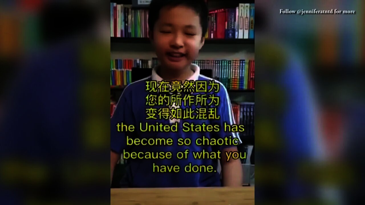 Boy in China Dares President Trump to be More Involved in "This Battle" 中共國小學生會英文戰狼向美國總統下戰書