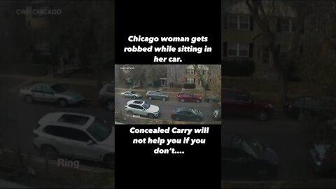 Chicago woman gets this sitting in her car. ￼