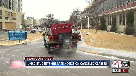 UMKC closes campus early due to deteriorating weather conditions