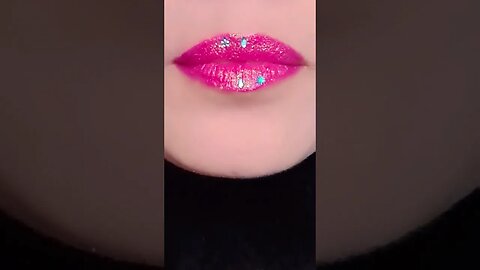 Lip Art Tutorial Glitter Bling #makeup #short #shorts #viral #shortvideo #lipswatches #grwm