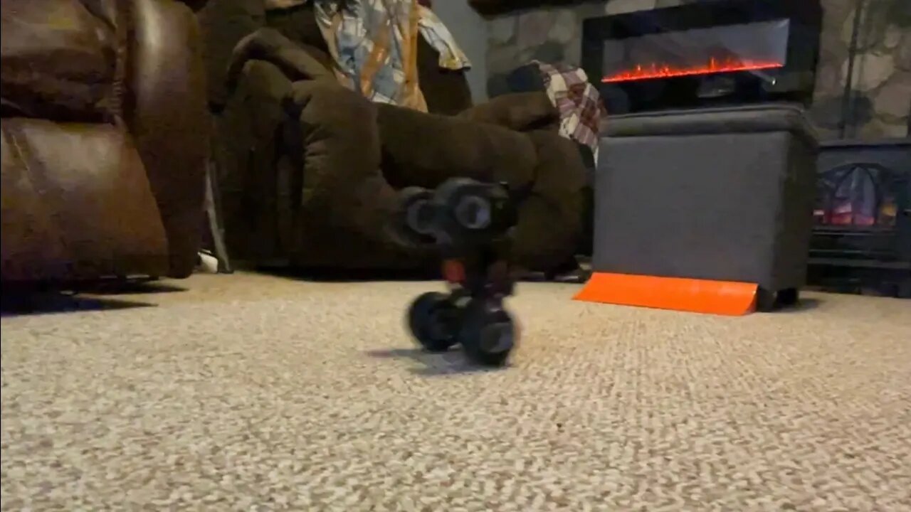 First Micro RC Monster Truck backflip to moonwalk!