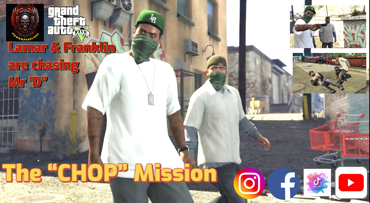 Lamar & Franklin chasing Mr ‘D’! The “Chop” Mission GTA5 Story Mode PlayStation