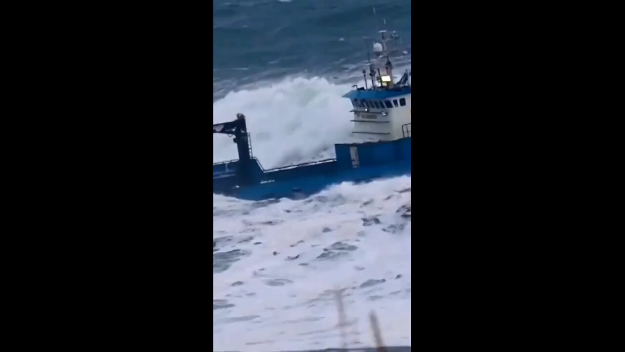 Dramatic situation of ships in storms.