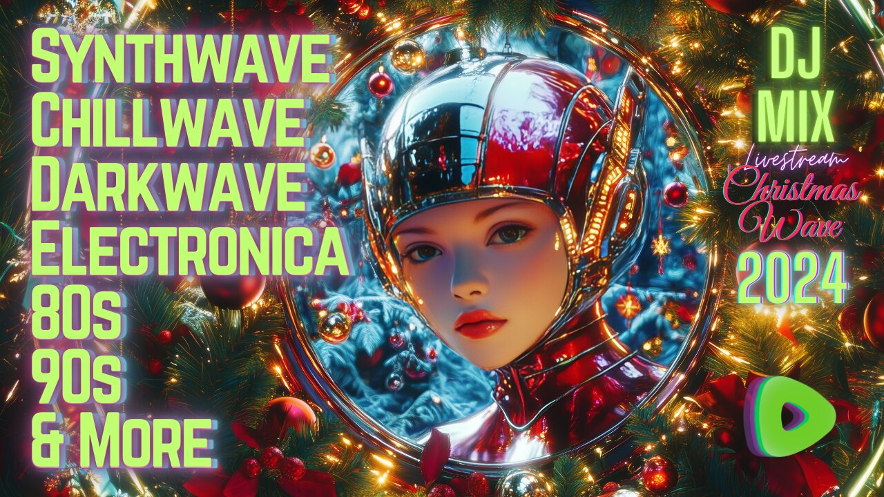 Friday Night Synthwave 80s 90s Electronica and more DJ MIX Livestream CHRISTMASWAVE 2024'' Edition