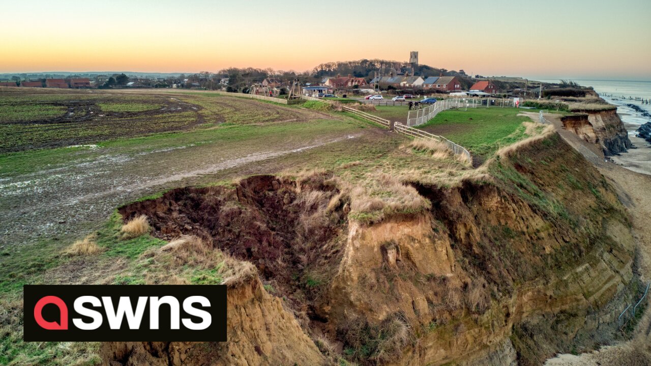 Heart-shaped sinkhole appears just steps from public footpath in Norfolk