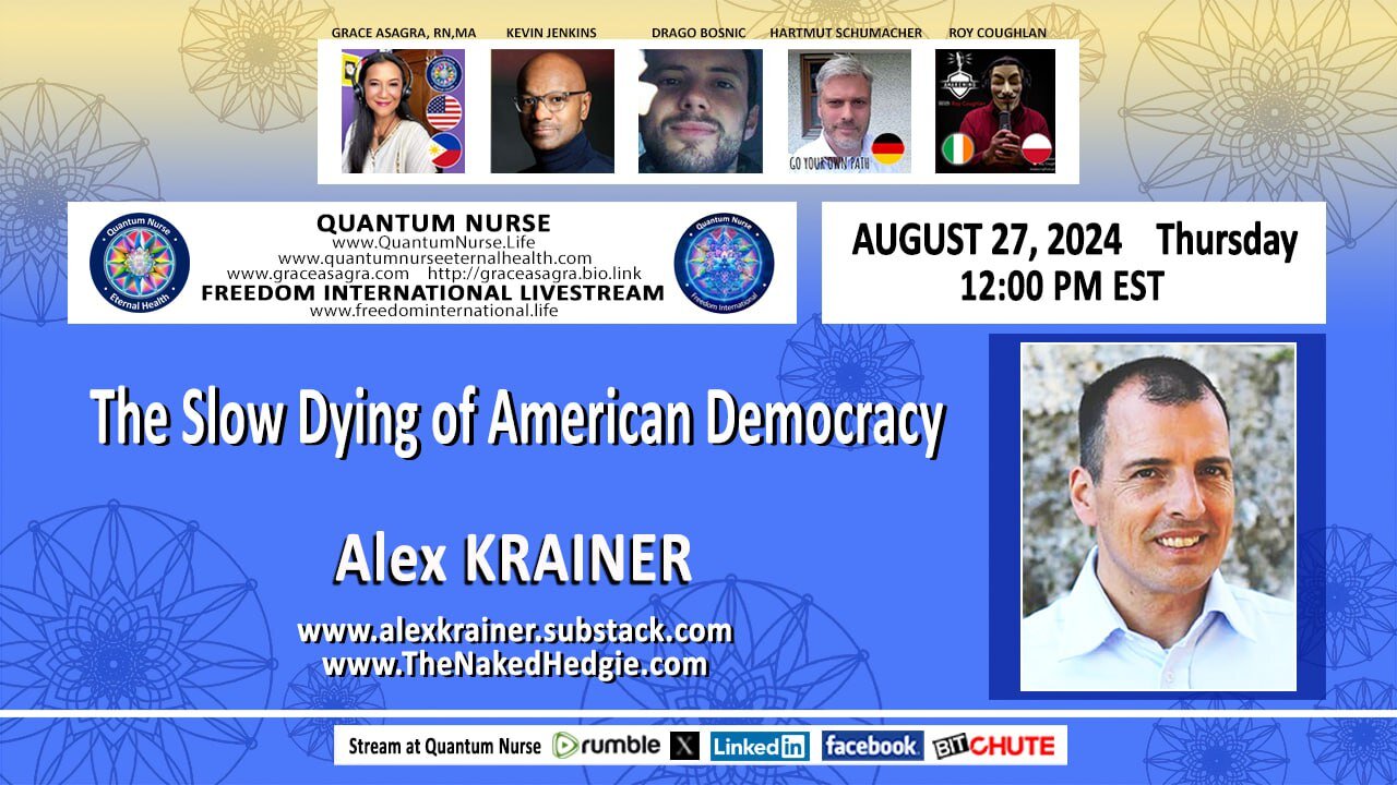 Featured Guest- Alex Krainer with Special Guest Hosts Kevin Jenkins & Drago Bosnic - "The Slow Dying of American Democracy"