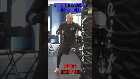 Heroes Training Center | Kickboxing "How To Double Up" Uppercut & Hook & Hook & Round 1 FH | #Shorts