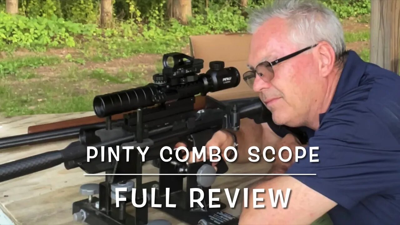 Pinty 4-in-1 rifle scope combo 3-9x32 red green green dot and laser. Full review on buck rail 1322