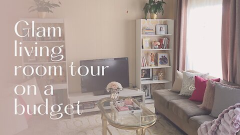 Glam living room on a budget!