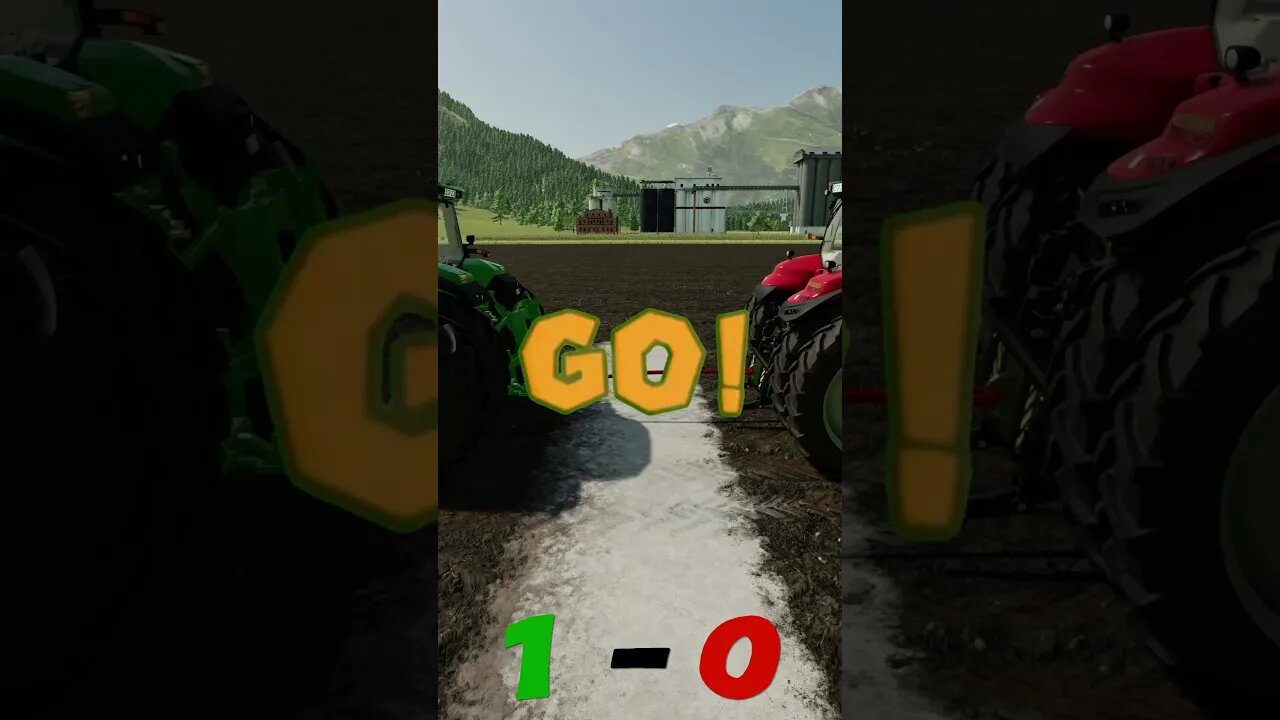 JOHN DEERE 8R VS CASE IH MAGNUM TUG OF WAR!! (MUST WATCH) #shorts #farmingsimulator22