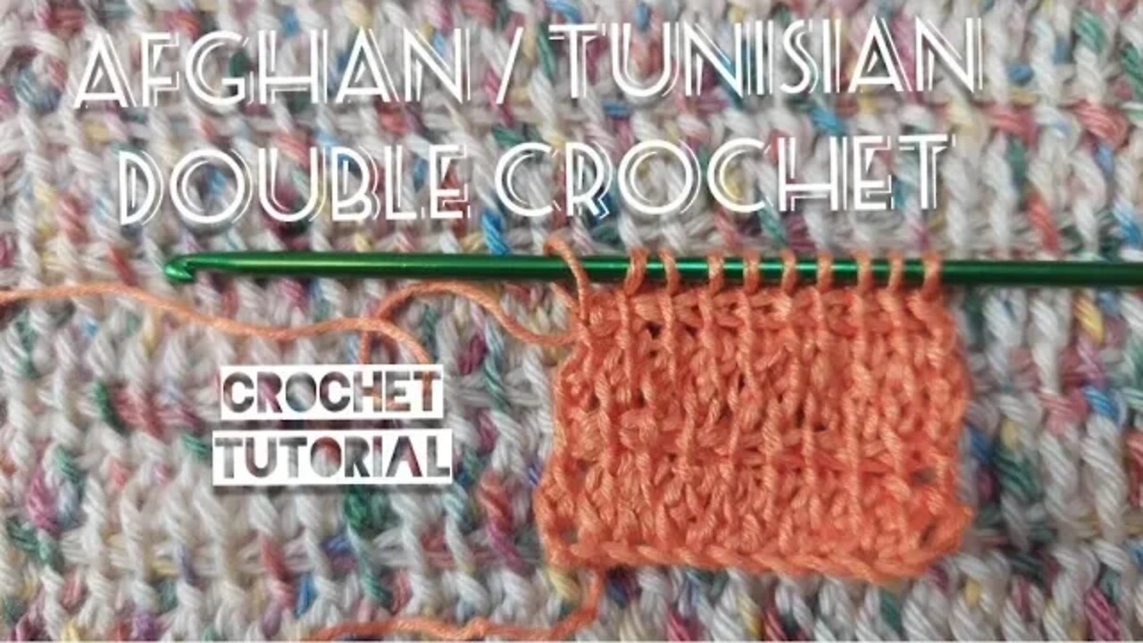 Afghan / Tunisian Double Crochet Stitch Pattern (Episode 6) Tutorial