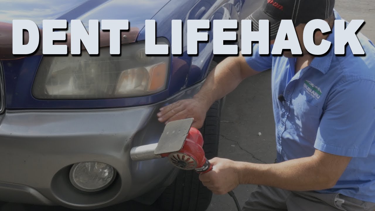 Blow Dryer Dent Removal Life Hack - Paintless Dent Removal