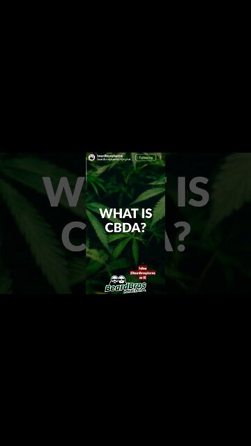 What is CBDA? (CANNABIDIOLIC ACID) #shorts