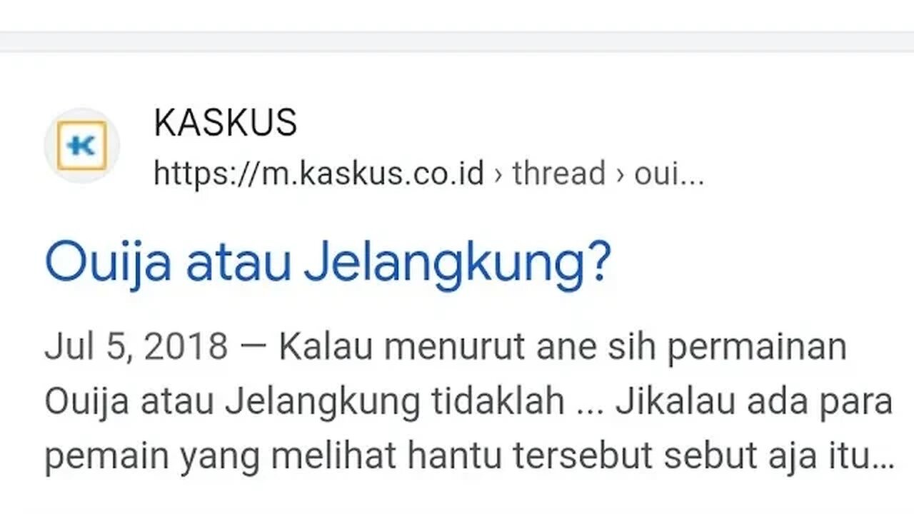 OUIJA IS JELANGKUNG (( INDONESIA LANGGUAGE ))