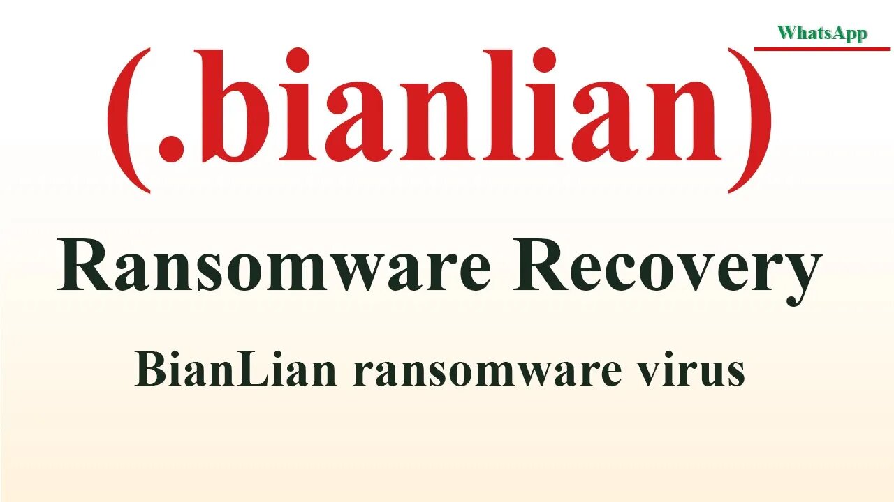 |SOLVED| BianLian (.bianlian) ransomware virus - removal and decryption