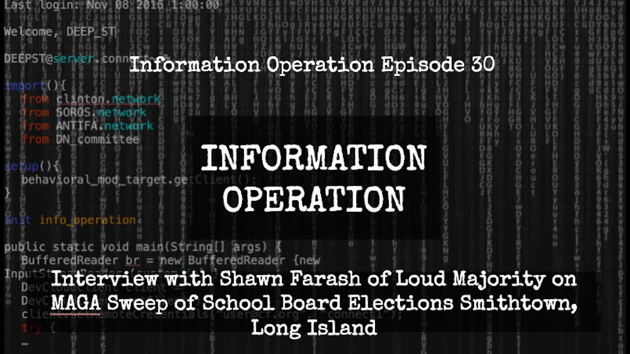 IO Episode 30 - Interview With Shawn Farash, Loud Majority, MAGA School Board Election Sweep