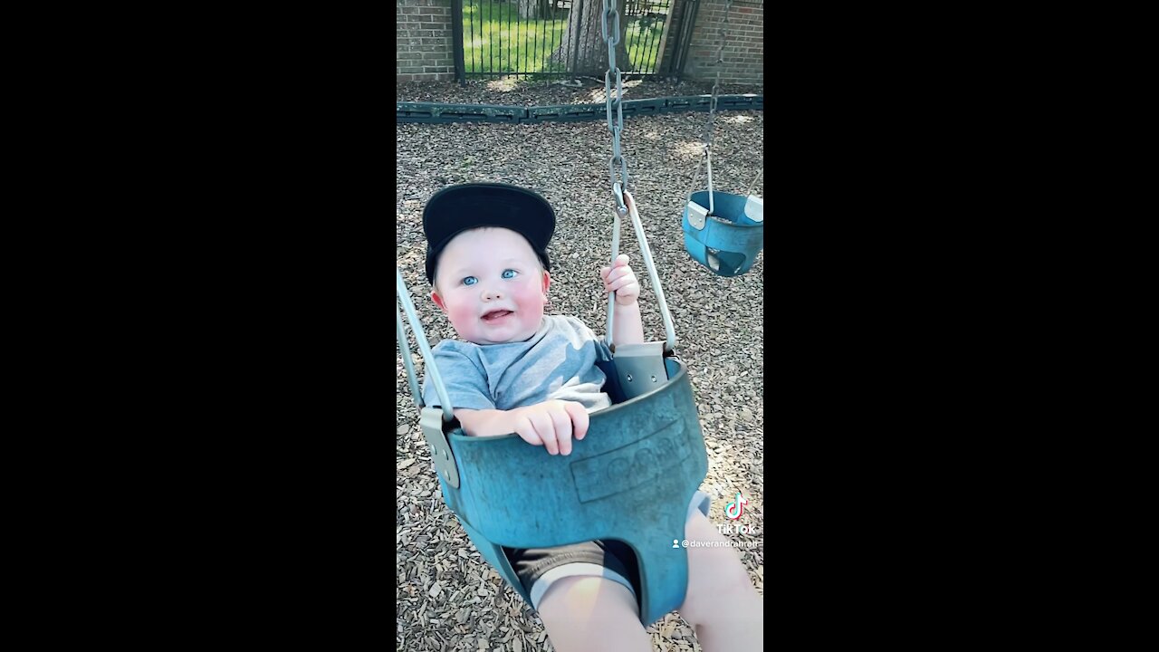 Baby Loves to go on the Swing!