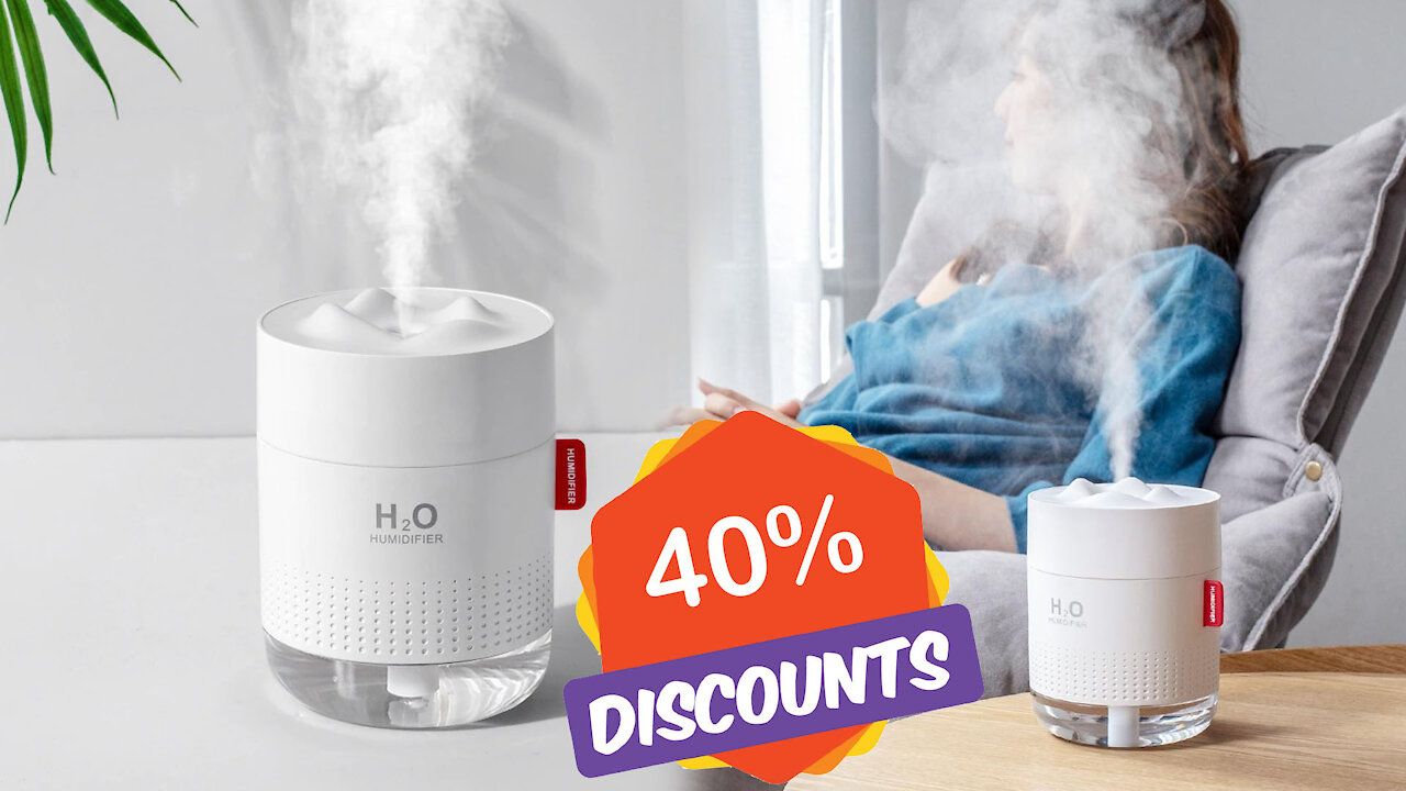 SMARTDEVIL-mountain mist humidifier, continuous spray modes, 500ml night light function