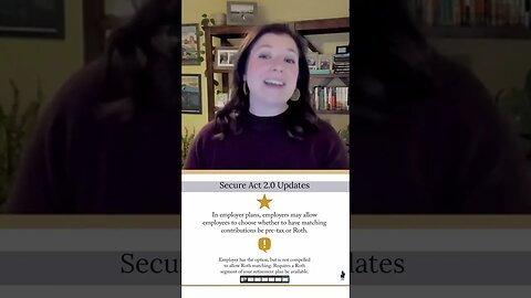 Employers can now choose Roth retirement contributions! #shorts #rothira #financialfreedom