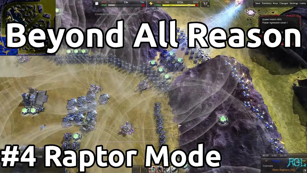 Beyond All Reason RTS Gameplay - Raptor Mode - 4