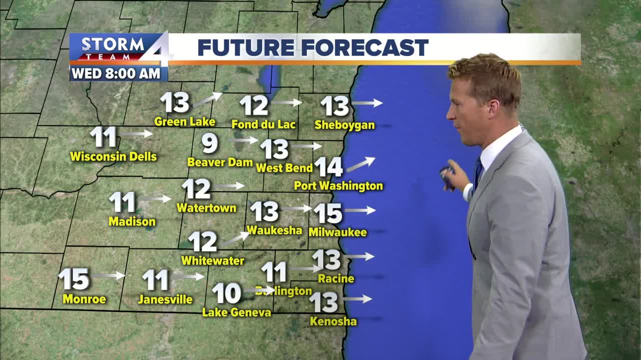 Mostly sunny and windy Wednesday