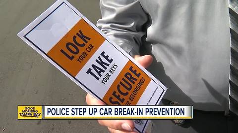 Clearwater Police step up efforts to prevent car break-ins; 80% of burglarized cars are unlocked