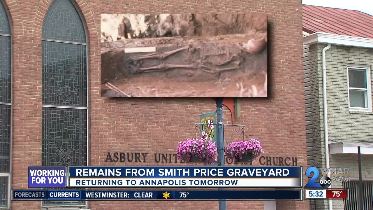 Remains returned from Smith Price Graveyard in Annapolis