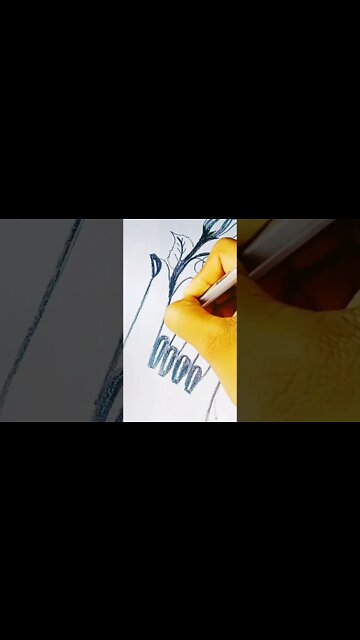 hand drawing with flowers