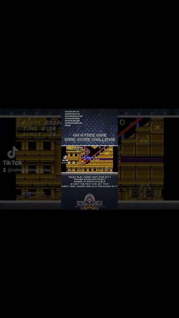 #Sonic challenge. Submit play scoring as few points as possible and submit for a chance to win #sega