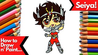 How to draw and paint Pegasus Seiya Saint Seiya