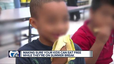 Making sure your kids can eat free while they're on summer break