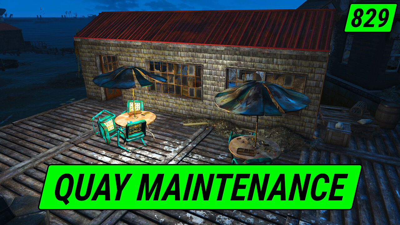 Resting At This Quay Maintenance Shed | Fallout 4 Unmarked | Ep. 829