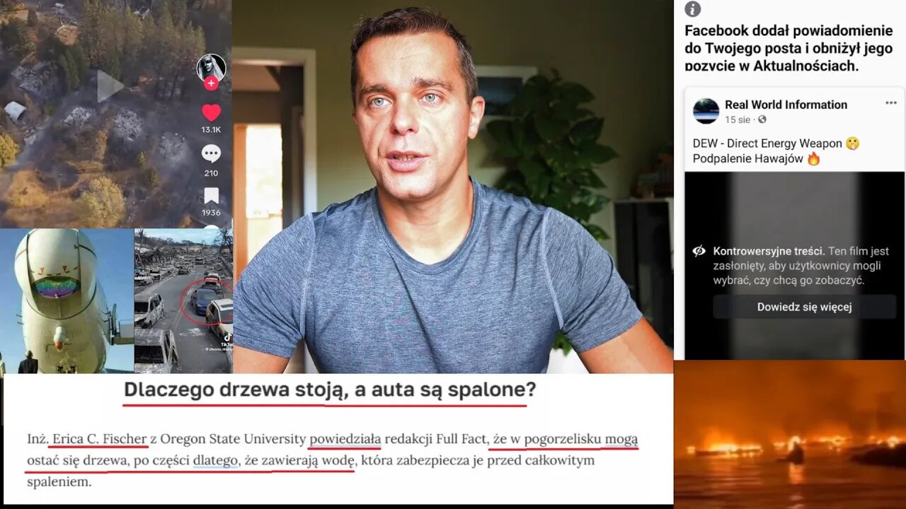 Demagog DEW Pożar Hawaje (analiza demagogii)