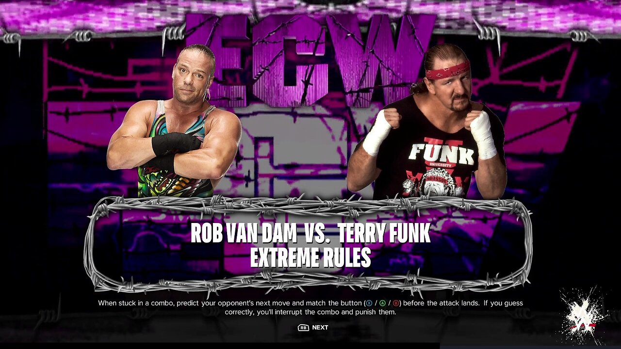 WWE 2k24 ExtremeRules Rob Van Dam vs Terry Funk