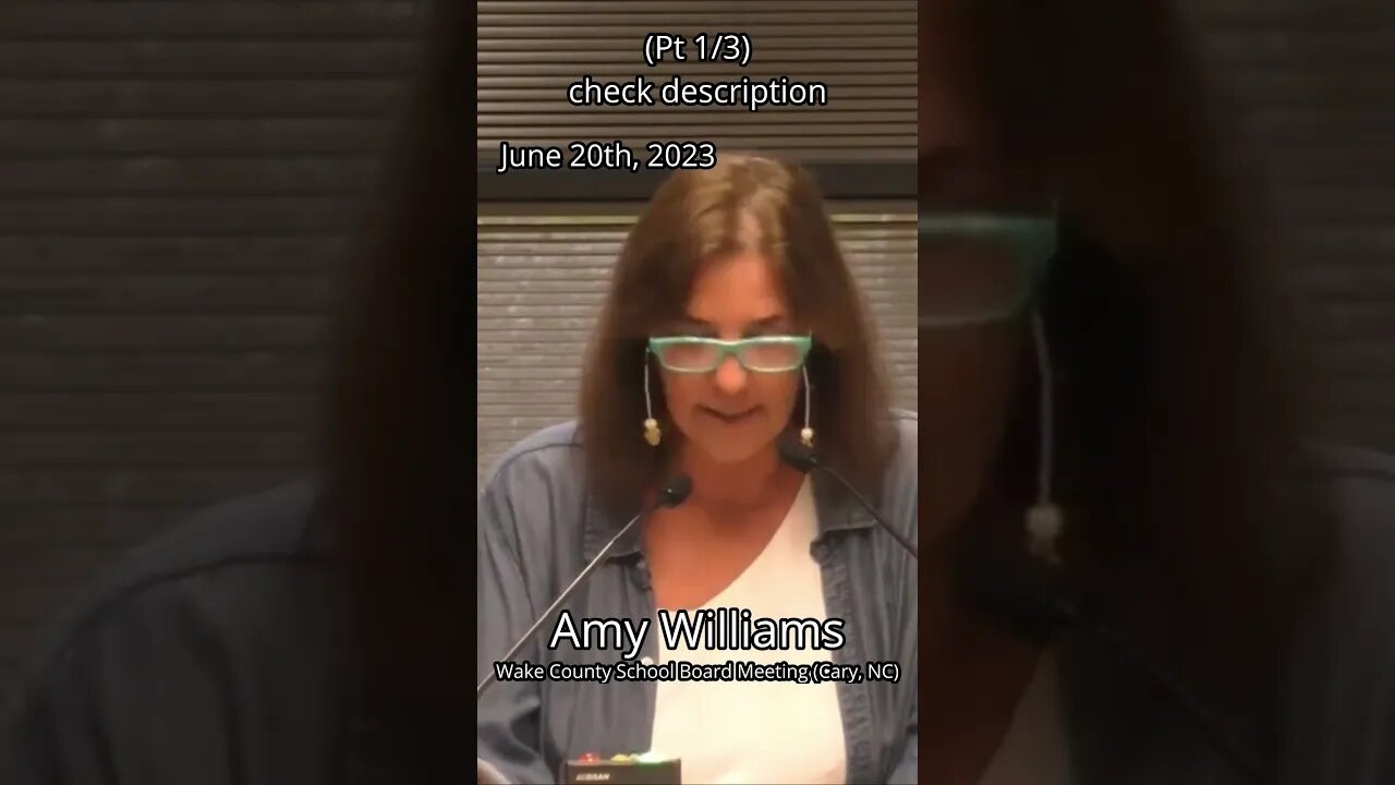 (1/3) Amy Williams Public Comment (06-20-2023) #shorts #shortsfeed #news #politics #school