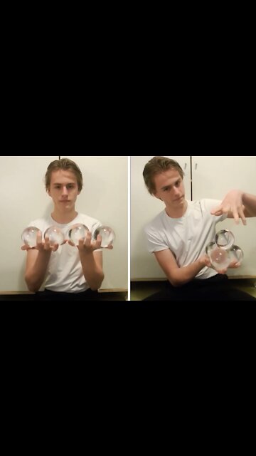 Mind-blowing glass ball visual hand tricks