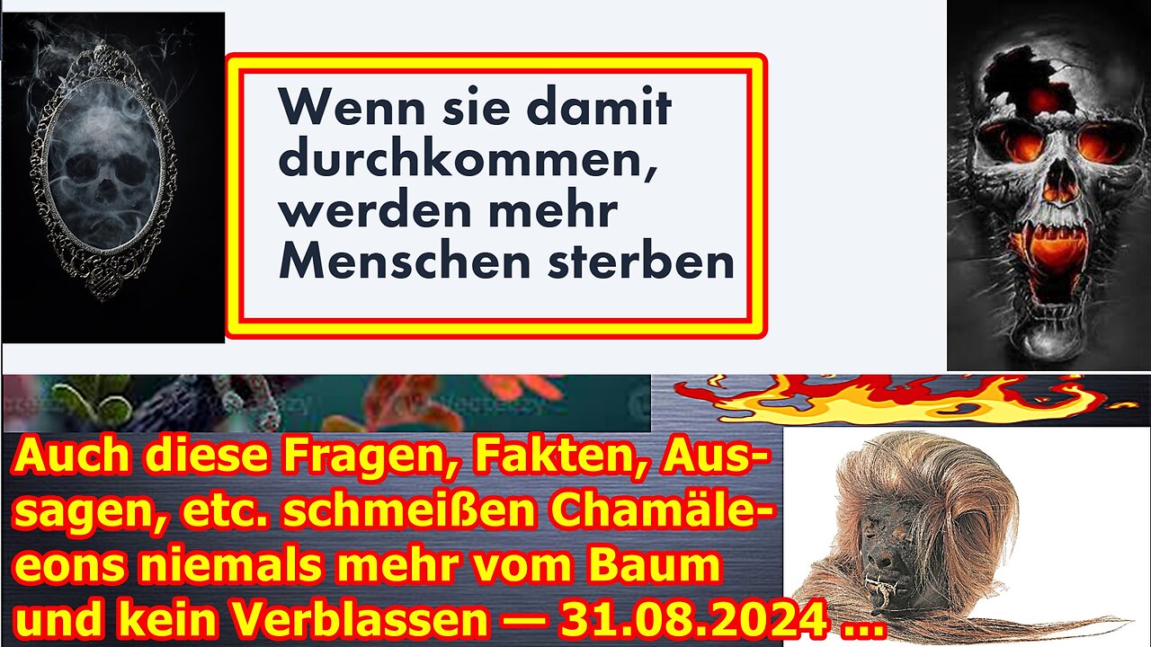 Auch diese Fragen, Fakten, Aussagen, etc. schmeißen Chamäleons niemals mehr vom Baum — 31.08.24 ...