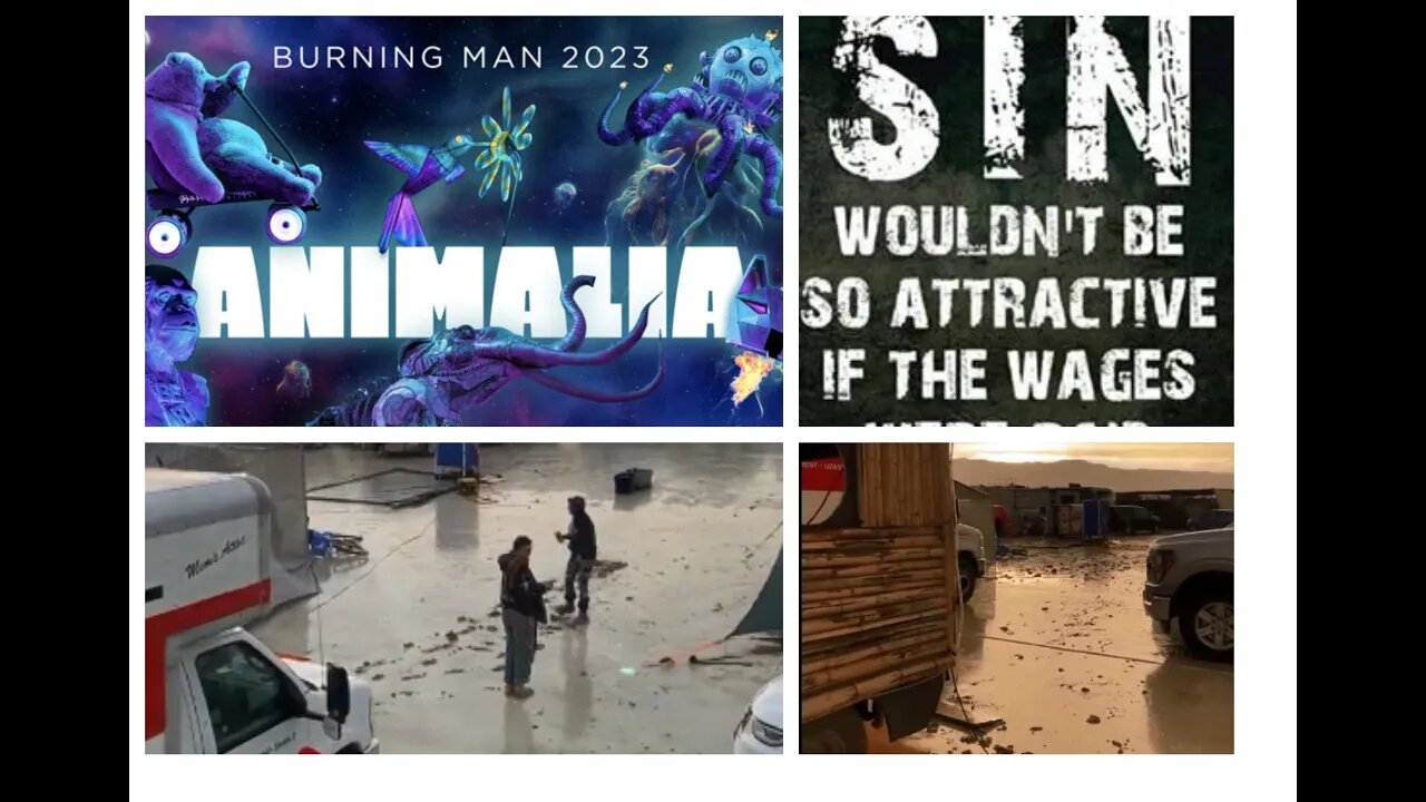 Burning Man festival of sin in Black Rock Nevada struck by rain, mud and freezing temperatures