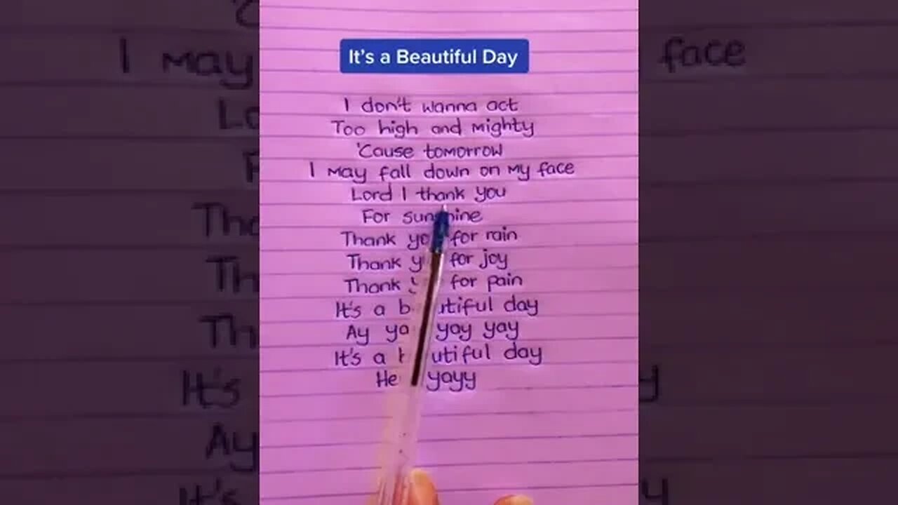 It’s a beautiful Day #lyrics #shorts #viral