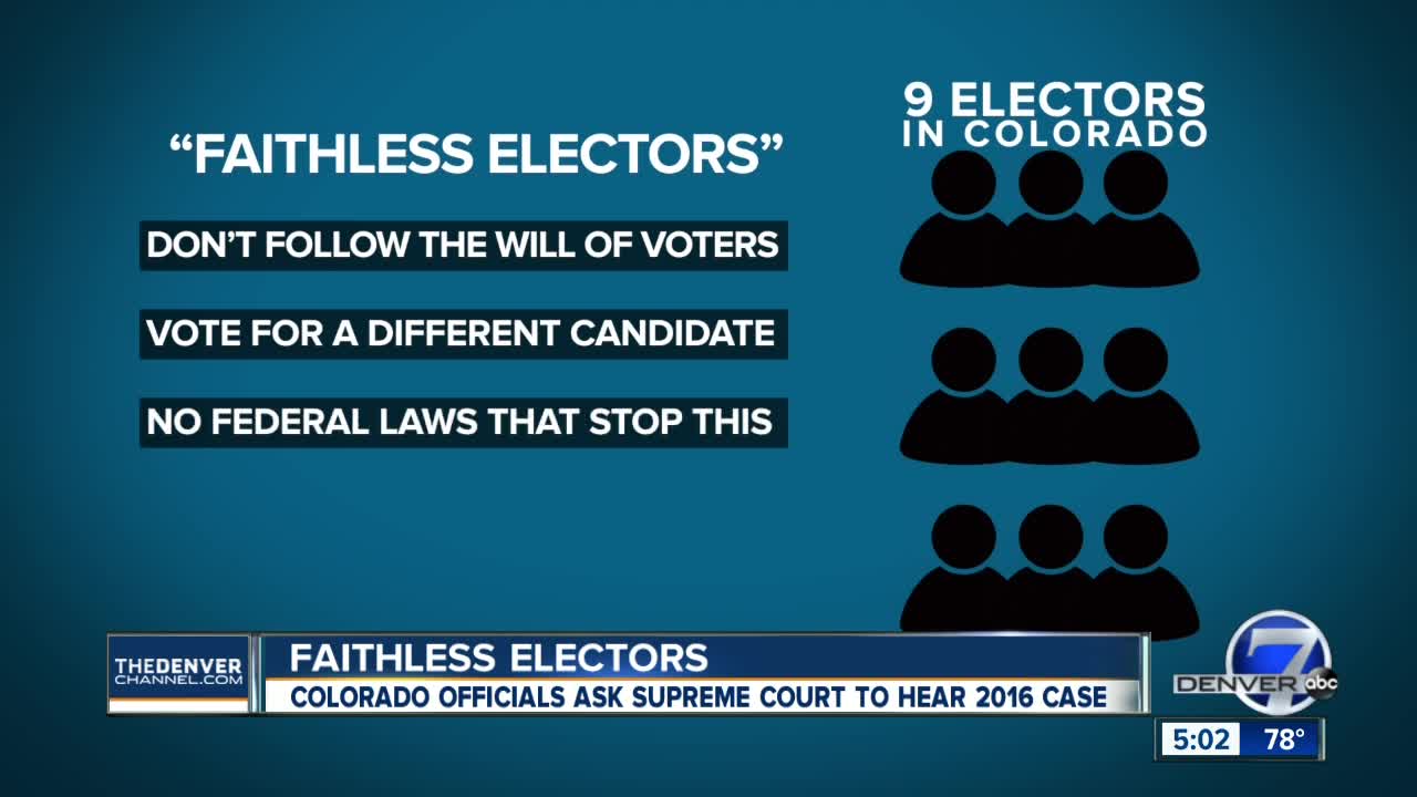 Colorado officials ask SCOTUS to hear faithless electors case