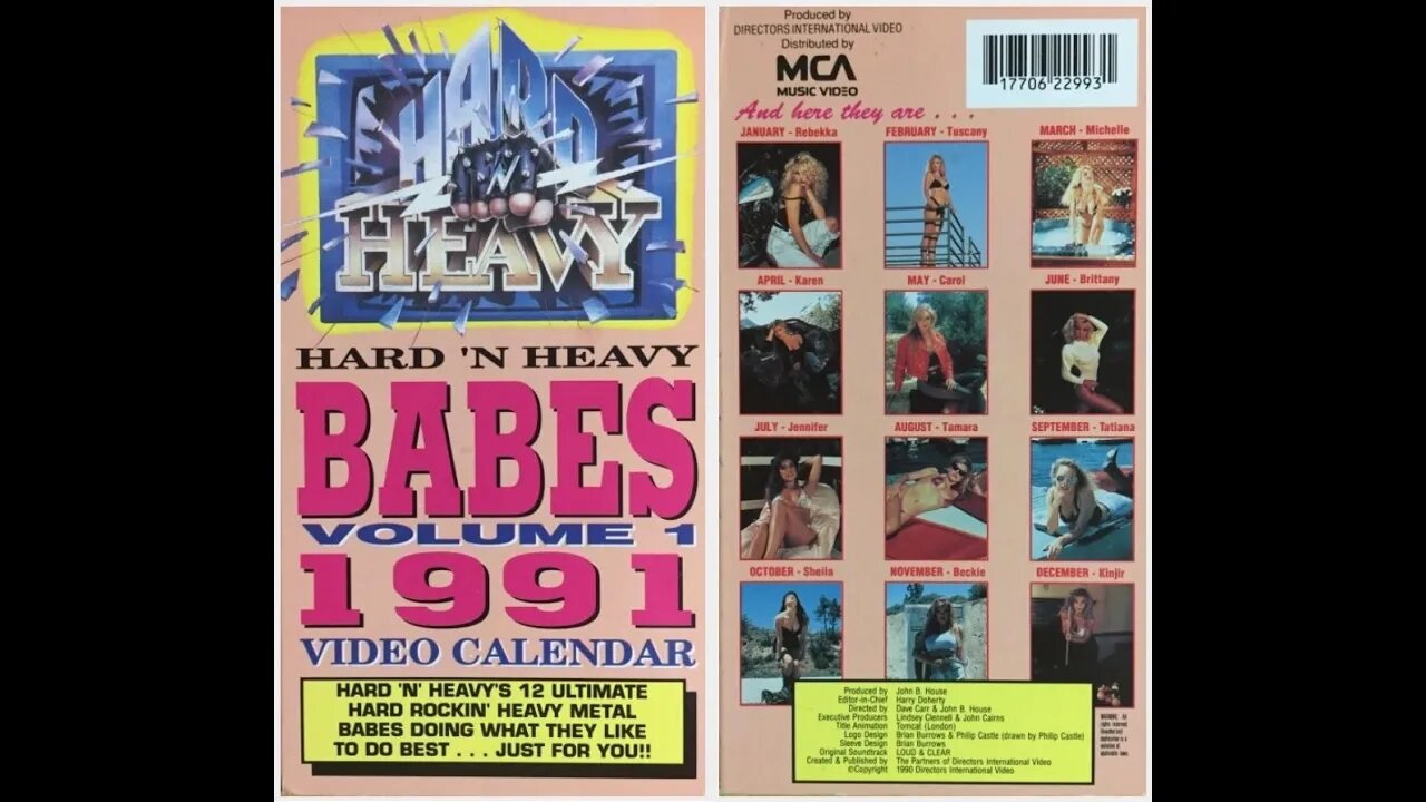 Hard 'N Heavy Babes, Volume 1 1991 Video Calendar [VHS]