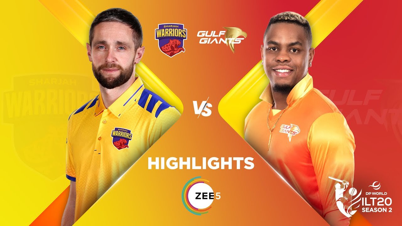 ILT20 S2 | English - HIGHLIGHTS | Sharjah Warriors V/S Gulf Giants - T20 Cricket | 19th Jan |