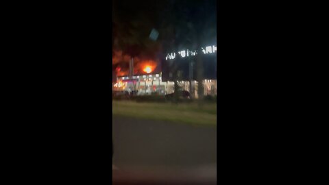 Bill Gates Foundation supermarket Netherlands spontaneously caught fire in the middle of the night.